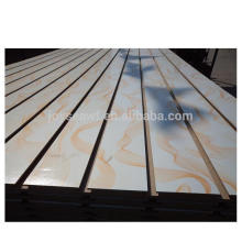 Geschlitzte melamin mdf board / grooved mdf board